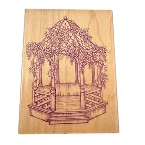 All Night Media Floral Vine Garden Gazebo Oversized 484J02 Rubber Stamp